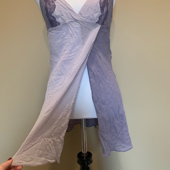 VS Vintage 100% Silk Embroidered Lingerie Babydoll Slip - Picture 2 of 11
